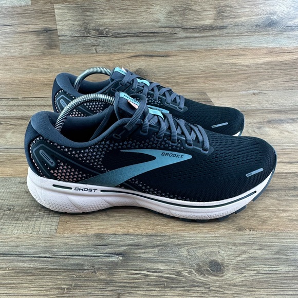 Brooks Ghost 14 Women Sz 11B  Running Shoes Black Peach Athletic Sneakers Gym - Picture 3 of 16